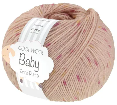 Produktbild von Lana Grossa - Cool Wool Baby Print Punto 0370 rosabeige pink gelb