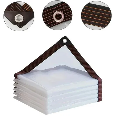 Immagine prodotto di Telo trasparente, impermeabile, resistente ai raggi UV, telo, 2x6 metri