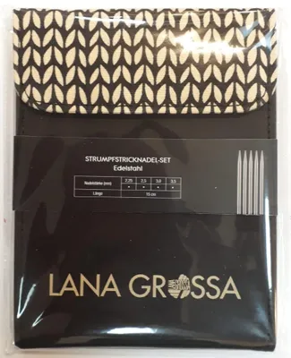 Produktbild von Lana Grossa Sockenstrick-Set Edelstahl (15 cm)