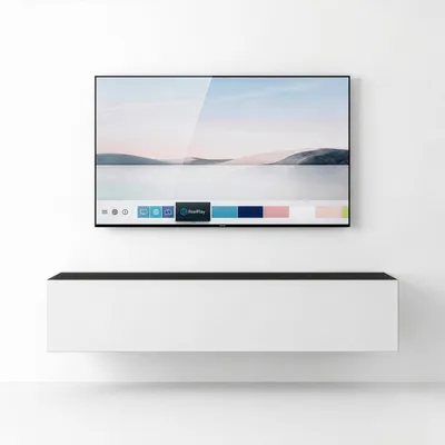 Produktbild von InnoFurn TV-Lowboard Vela, hängend, Schwarz matt/Weiß matt, 139 x 31 x 27 cm