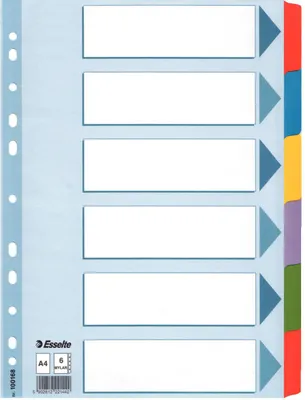 Produktbild von Esselte 100168 Tab-Register Leerer Registerindex Mehrfarbig