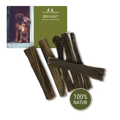 Produktbild von CHENY&FRIENDS Rehhaut - natürlicher, langer, hypoallergener Kauspass für Hunde, 120g