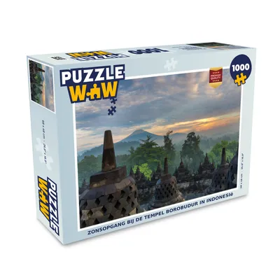 Obrázok produktu pre MuchoWow® Puzzle 1000 ks Východ slnka pri chráme Borobudur v Indonézii