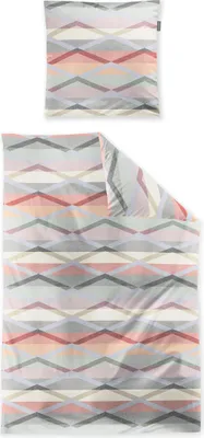 Produktbild von Irisette Mako-Satin Bettwäsche-Garnitur Wave 8610 Farbe rot Größe 140x200+70x90