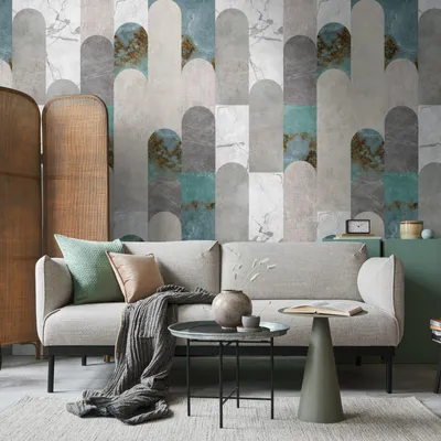 Produktbild von A.S. Creation Livingwalls Fototapete The Wall III 398341 Eine Rolle Ein Motiv 159 x 280 cm Grau Blau Weiß