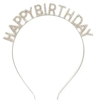 Produktbild von Happy Birthday Haarreif mit Strass-Steinen für Kinder ab 3 Jahre