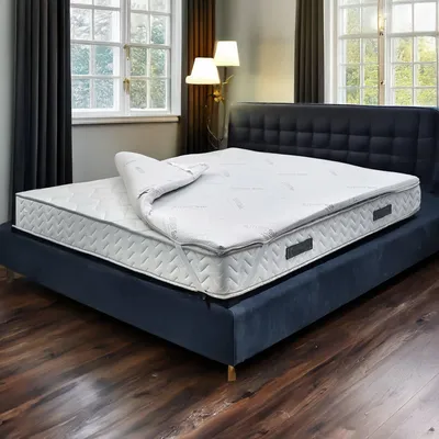 Image de Brickell - Surmatelas 190x120x5h cm Blanc, Déhoussable, Italy