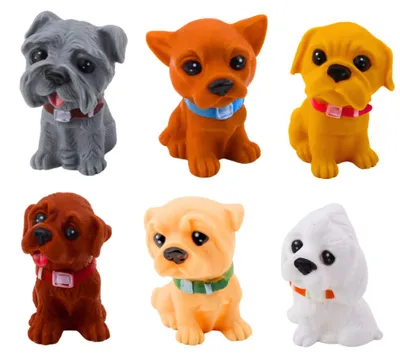 Produktbild von Lean Niedliche Welpen Hunde Gummi Set 8Cm 6Stück