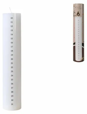 Obrázok produktu pre Adventná sviečka NUMIRA 25 cm, biela