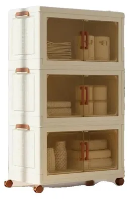 Imagen del producto de Contenedor de almacenamiento, diseño plegable, portátil con ruedas, FXCQYDN2T64VF3