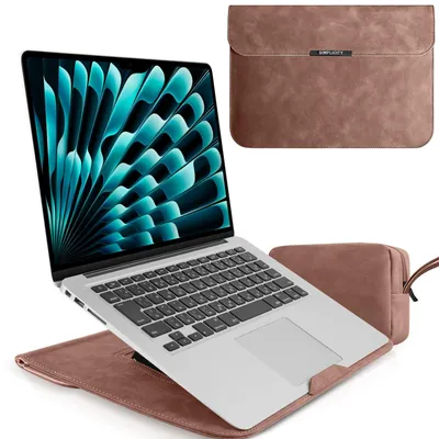 Productafbeelding van Laptop Sleeve met Standfunctie voor 15-16 Inch Laptops Roze