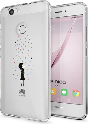 Produktbild von Huawei Nova Handy Hülle von NALIA, Silikon Motiv Case Cover Muster TPU Schutz Colorful Rain
