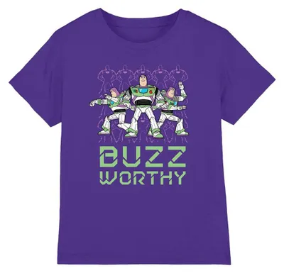 Image de Toy Story 5 - T-shirt « Buzz Worthy » pour enfants TV34616 (116) (violet)