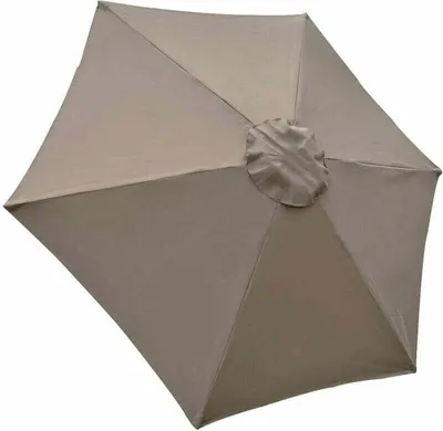 Produktbild von Ersatzbezug für Sonnenschirm, 6 Streben, 2 m, wasserdicht, UV-beständig, Ersatzstoff, Khaki