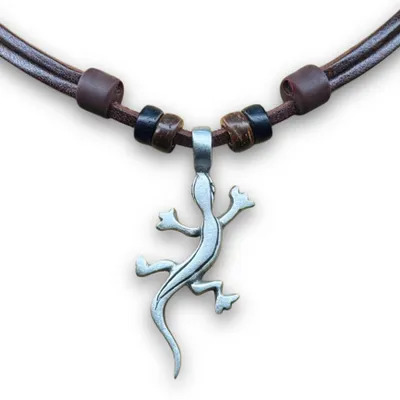 Produktbild von HANA LIMA | Surferkette Gecko Kette Leder Halskette Herren Damen Schmuck