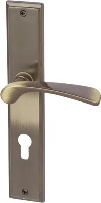 Produktbild von Südmetall Türgriff-Garnitur Langschild Nelson PZ Messing poliert bronze 237 x 45 mm