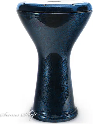Produktbild von VD Vatan Vatan Profi solo Darbuka Handtrommel Percussion Aluguß Pearl Effekt Blau mit Zubehör,