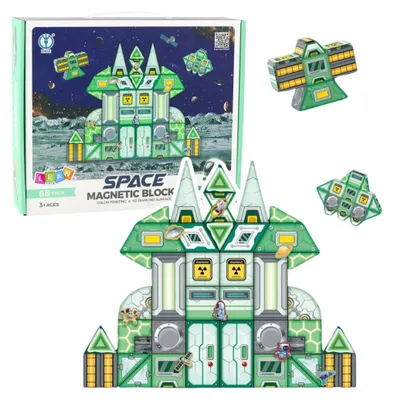 Produktbild von Leantoys Magnetische Weltraumbausteine 66el
