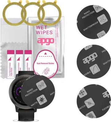 Produktbild von apgo 3 Stück Schutzglas, Matt, kompatibel mit Garmin Vivoactive 3 Smartwatch, Hybrid 8H, Ersatz für Hartglas, Displayschutzglas, Bildschirmschutz, Displayschutz, kratzfest