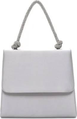 Produktbild von Tamaris Damen Handtasche Amalia 33809830 Silber mit Kettenriemen, Magnetverschluss 18,5x4,5x16 cm