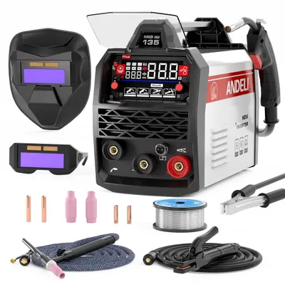 Produktbild von Schweißgerät - MIG-135PLUS - 3-in-1 MIG/Lift-TIG/Elektrode - Gaslos - Synergisch - Inverter - 4,1 kg