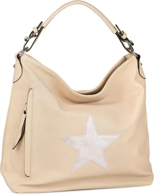 Produktbild von styleBREAKER Shopper Handtasche im Vintage Look mit Stern, Schultertasche, Umhängetasche, Damen 02012076