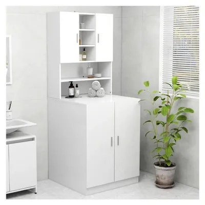 Produktbild von Waschmaschinenschrank in Weiß, 70,5 x 25,5 x 90 cm, 22 kg