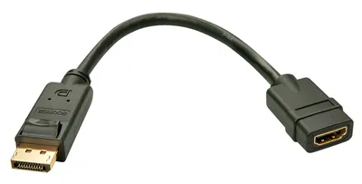 Produktbild von LINDY Konverter DisplayPort auf HDMI 1.3 Passiv 1080p 0.15m