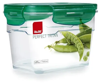 Lebensmittelbehälter 1000 ml, Tritan, transparent, luftdicht