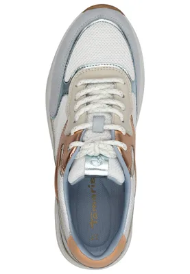 Produktbild von Tamaris Damen Sneaker Leder Schnürschuh Wechselfußbett 1-23745-43, Größe:41 EU, Farbe:Blau