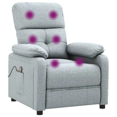 Imagen del producto de Sillón de masaje tela gris claro
