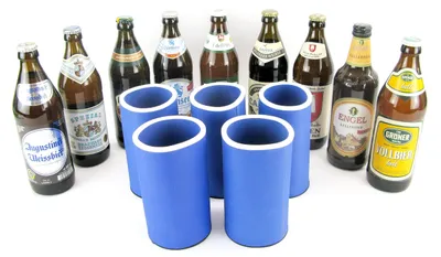 Image de Lot de 5 supports isothermes en néoprène pour bouteilles de 0,5L