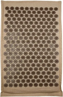 Image de Tapis d'acupression - Coussin de massage - Relaxation et soulagement du stress - Stimule les points d'acupuncture - 125x43 cm - Café