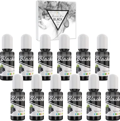 Produktbild von Epoxidharz Farbstoff schwarz, flüssiges Farbkonzentrat, 120 ml, für DIY Schmuck