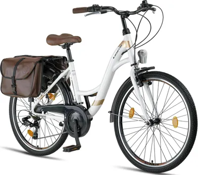 Obrázek produktu pro Licorne Bike Stella Plus Premium City Bike in inch hliníkové kolo pro dívky, chlapce, muže a ženy - 21 rychlostí - holandské kolo