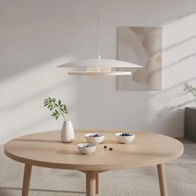 Productafbeelding van Design hanglamp Olos wit, AI-gegenereerde afbeelding