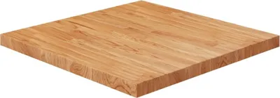 Image de Dessus de table carré Marron clair 70x70x4cm Bois chêne traité