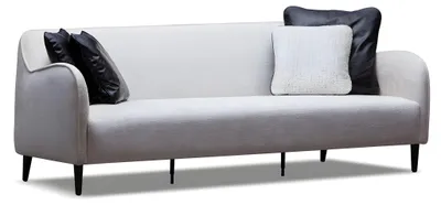 Produktbild von Elegantes weißes Stoffsofa für Wohnzimmer im modernen Stil