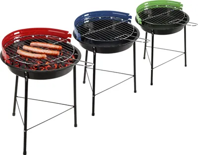 Produktbild von com-four® 3x BBQ Grill - Dreibein - höhenverstellbarer Grillrost und Windschutz