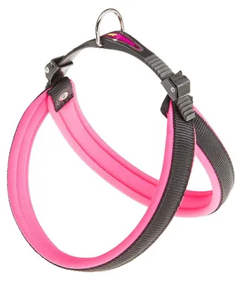 Image de Ferplast Agila Fluo, chien, harnais gilet, noir, fuchsia, nylon, couleur unie, 50 cm