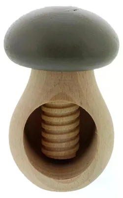 Produktbild von HOFMEISTER HOLZWAREN Nussknacker Pilz mit Schraubgewinde grau