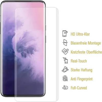 Produktbild von 2x Panzerfolie für Oneplus 7T Pro FULL COVER Displayschutzfolie Displayfolie KLAR