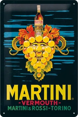 Obrázek produktu pro Nostalgic-Art - Plechový talíř 20 x 30 cm - Martini - Vermutové hrozny