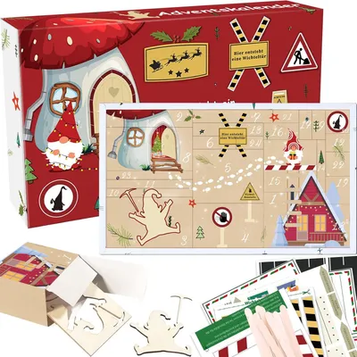 Produktbild von Adventskalender Wichtel Set 67 Teile Weihnachten