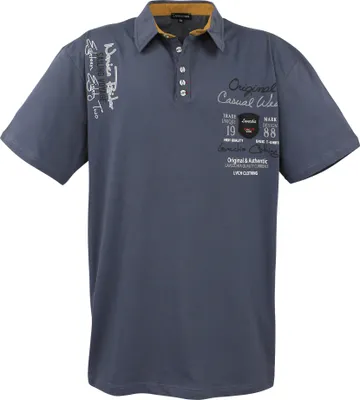 Produktbild von Übergrössen Hippes Polo-Shirt Kurzarm LAVECCHIA Anthrazit 3XL