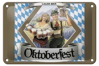 Produktbild von Blechschild Spruch 18x12cm  Lager Bier Bayern