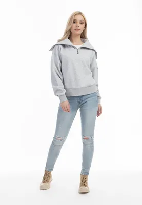 Immagine prodotto di Felpa da donna SAPORTA, colore grigio chiaro melange, taglia L