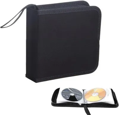 Obrázok produktu pre Držiak na CD – pojazdný držiak na 40 CD – organizér na CD do auta a do domácnosti, čierna farba