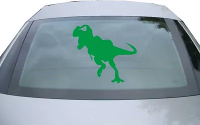 Produktbild von Indigos UG - Aufkleber Heckscheibe & Motorklappe DE7140 - grün - 600x547 mm - Dinosaurier - Auto Scheiben Fenster Heckklappe Tuning Racing JDM - Die cut