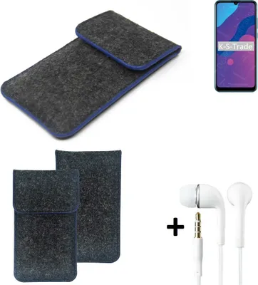 Produktbild von K-S-Trade Handy Schutz Hülle kompatibel mit Huawei Honor 9A Schutzhülle Handyhülle Filztasche Pouch Tasche Case Sleeve Filzhülle dunkelgrau,
